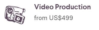 Preços de produção de vídeo 99designs