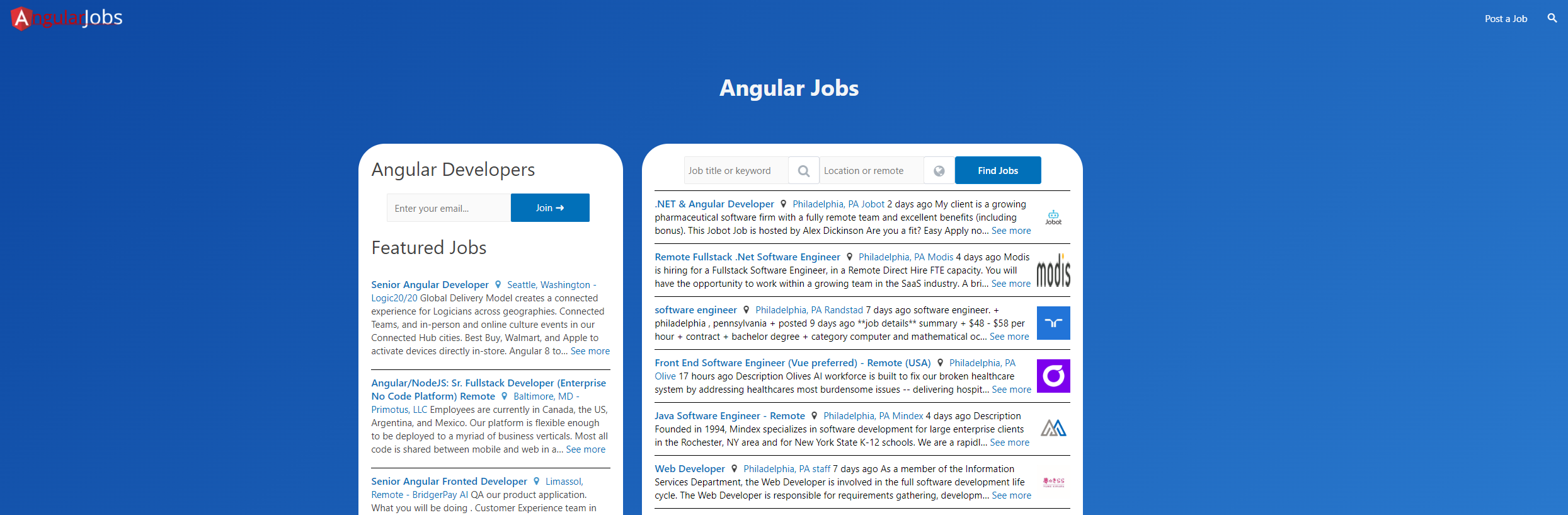 Angular Jobs Banner