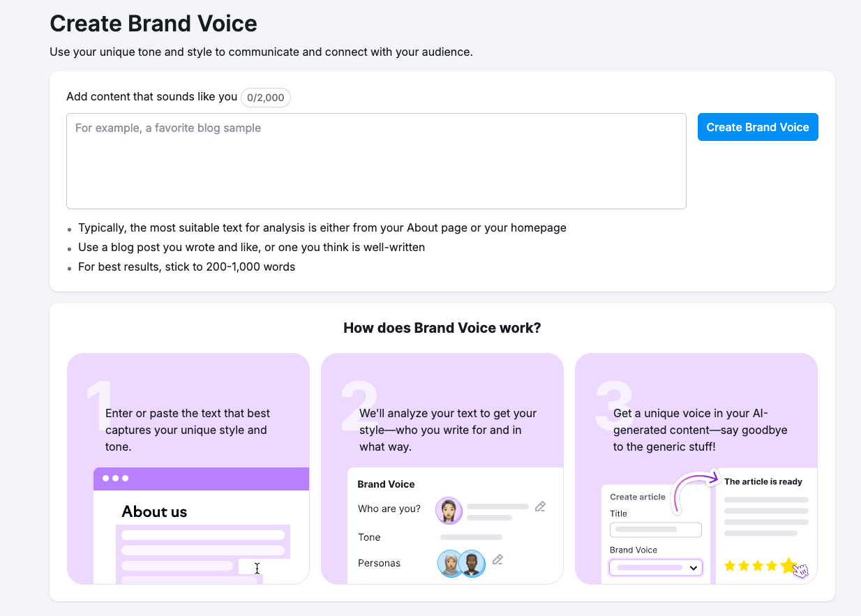 Create Brand Voice