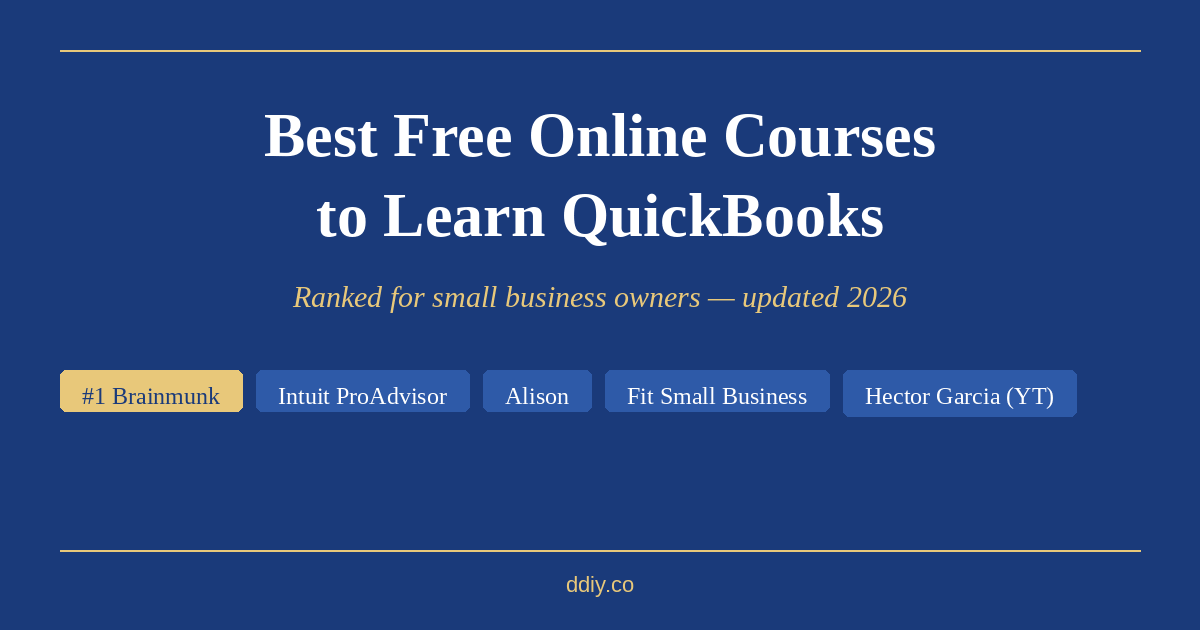 Free Courses to Learn Quickbooks