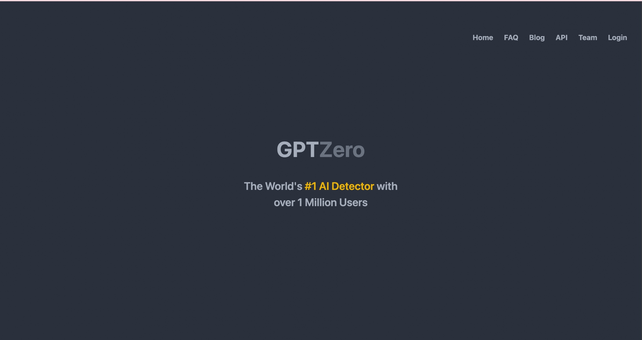 GPTZero Website Banner