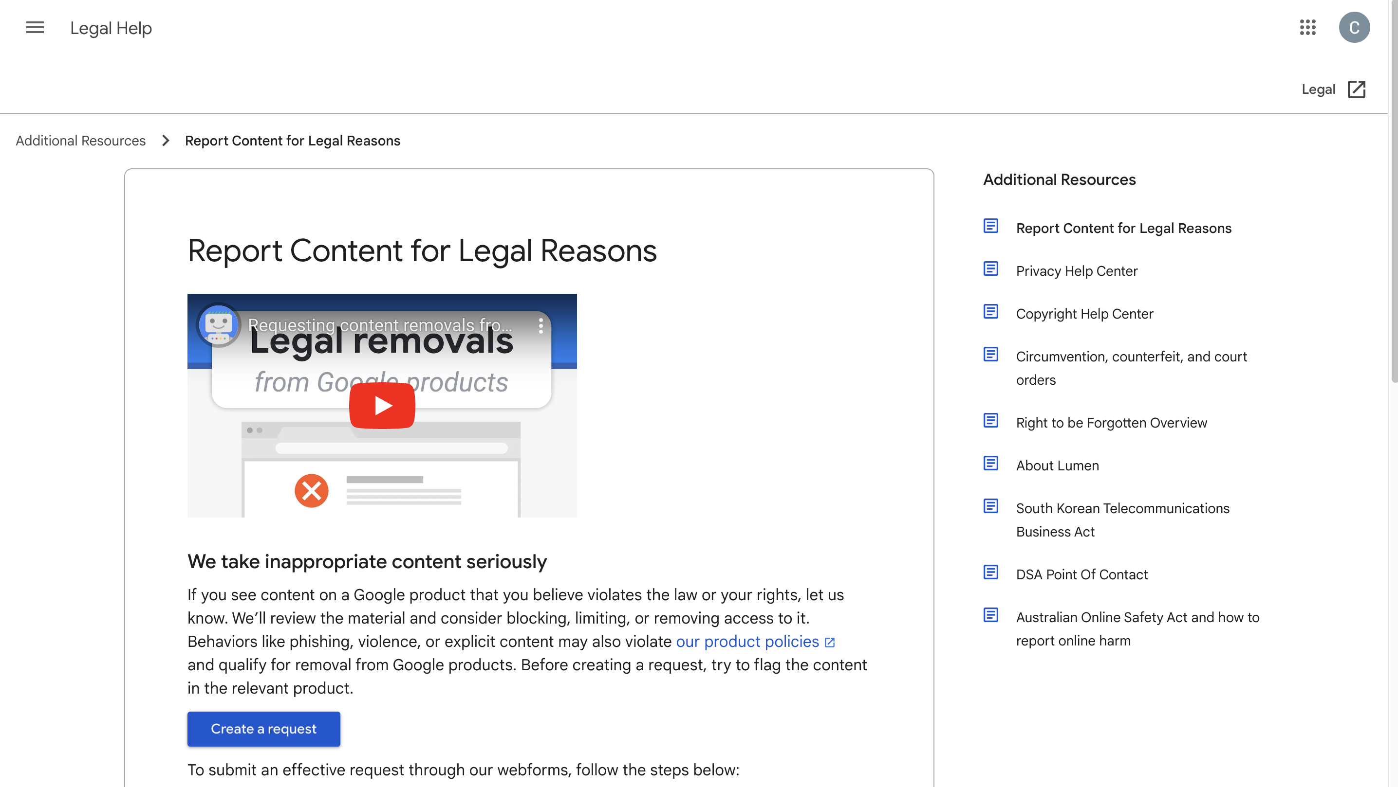 Google DMCA Step-1