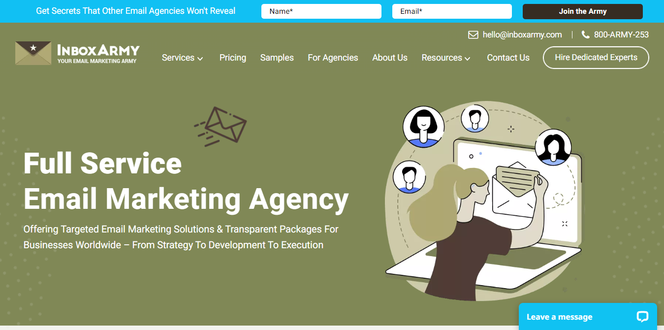 Inbox Army, LLC Marketing Banner
