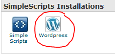 Install WordPress through SimpleScripts
