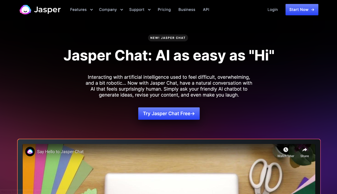 Jasper Chat Website Banner