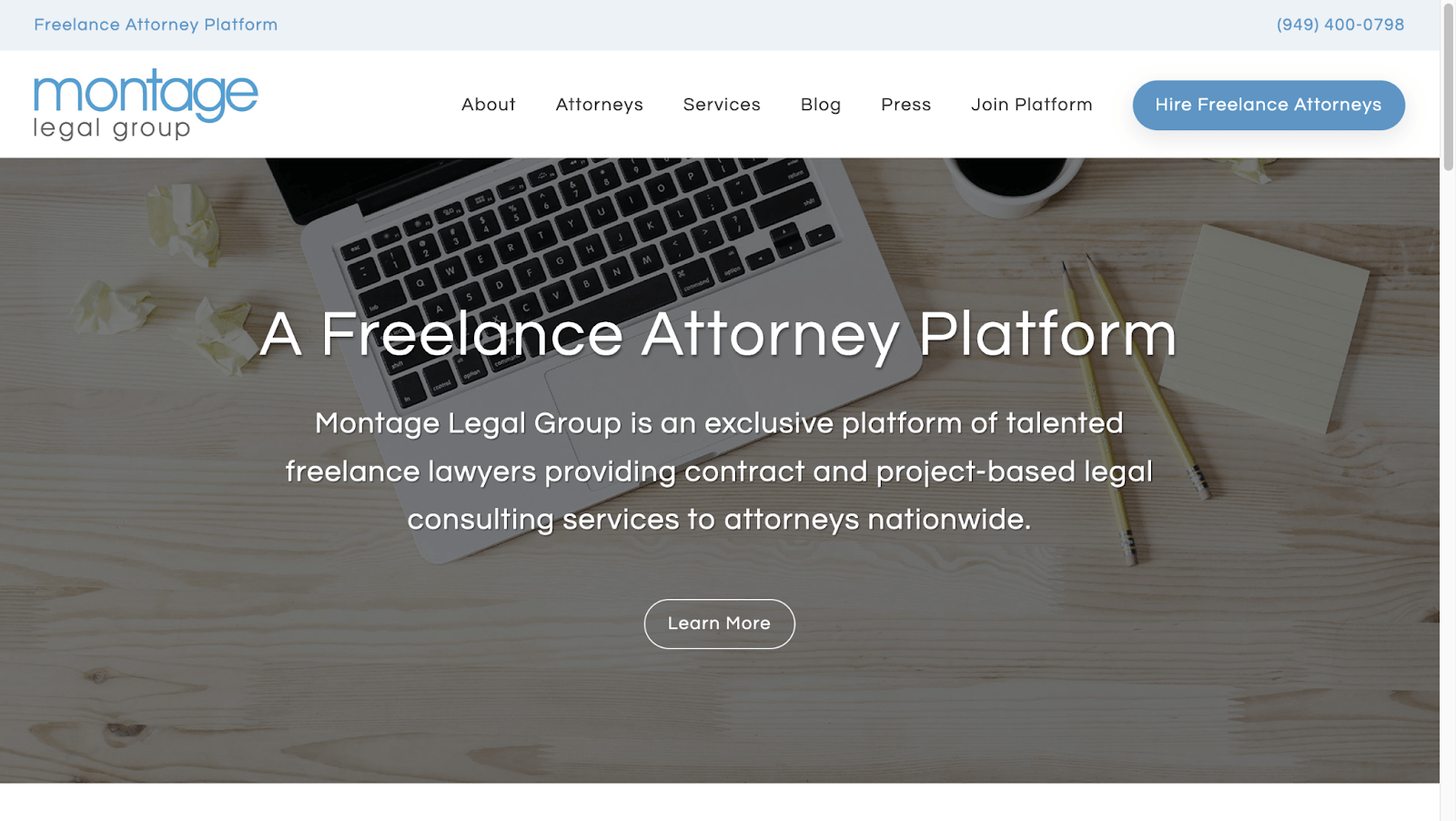 Montage Attorneys Freelance Website Banner