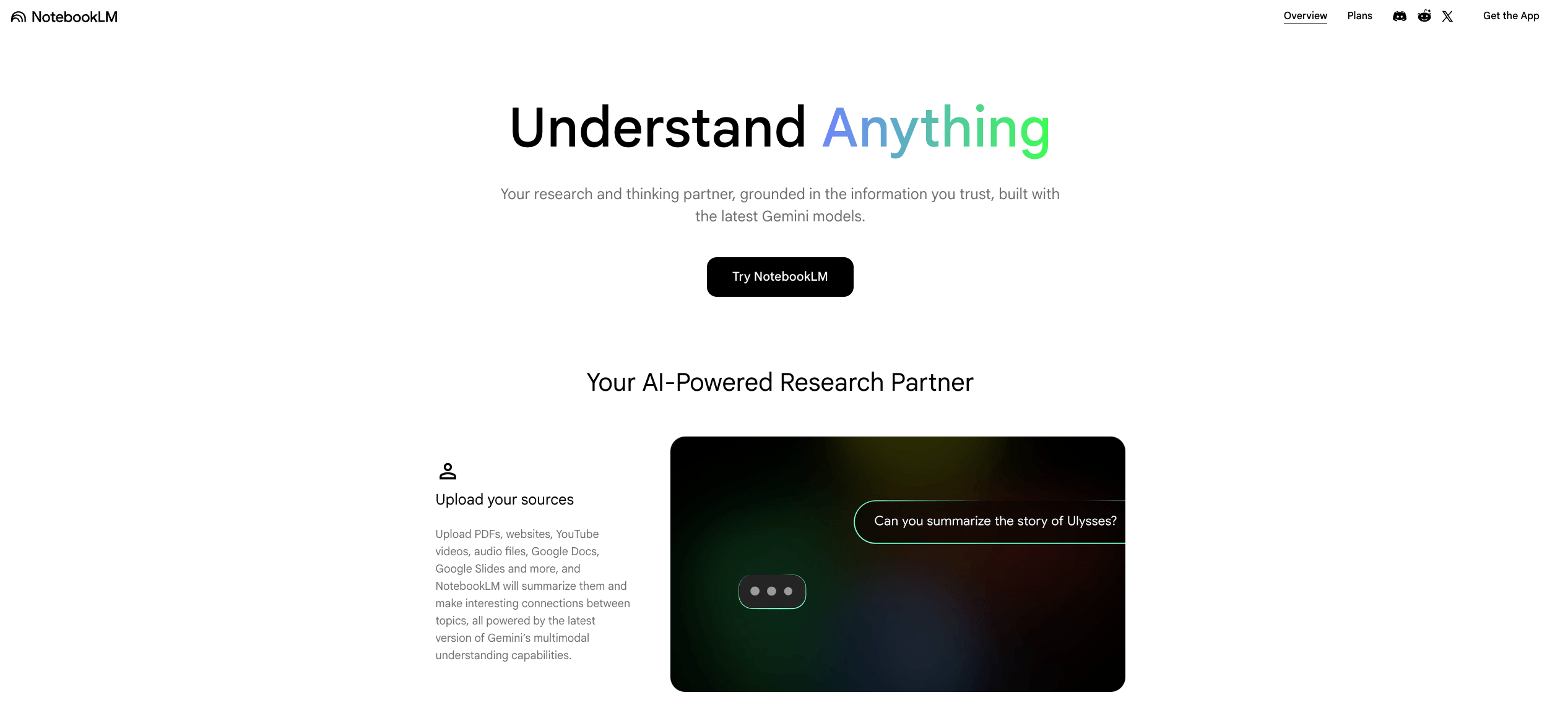 Google NotebookLM free AI research tool - organize and learn from your own sources
