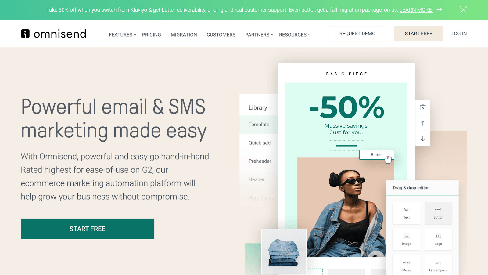 Omnisend Best SMS Software for Retail