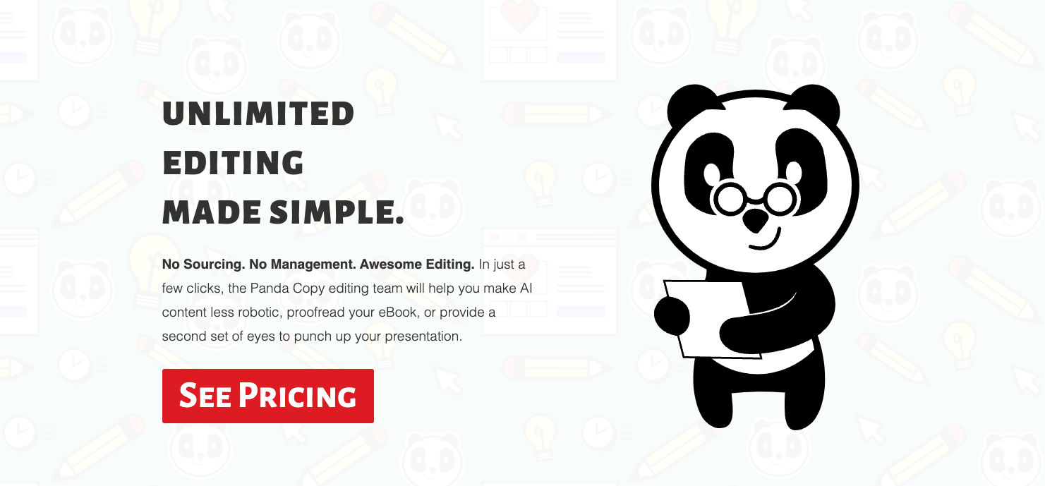 PandaCopy Editing Banner