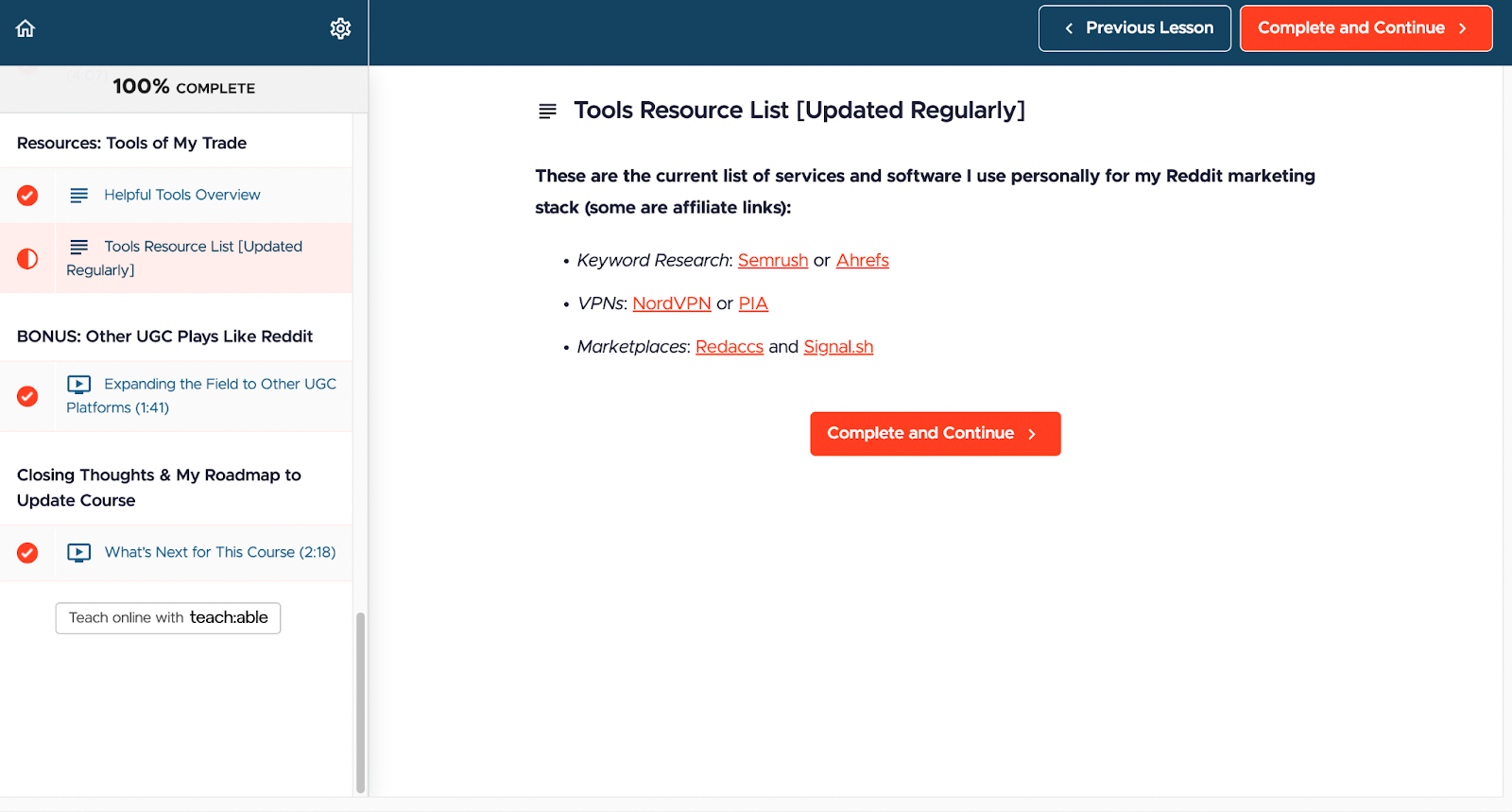 Reddit Leverage Course Overview