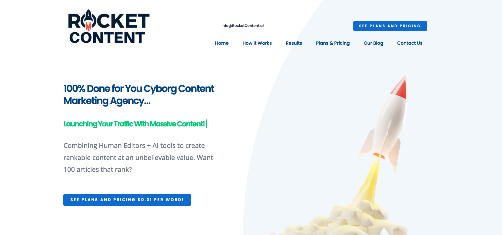 Rocket Content Website Banner