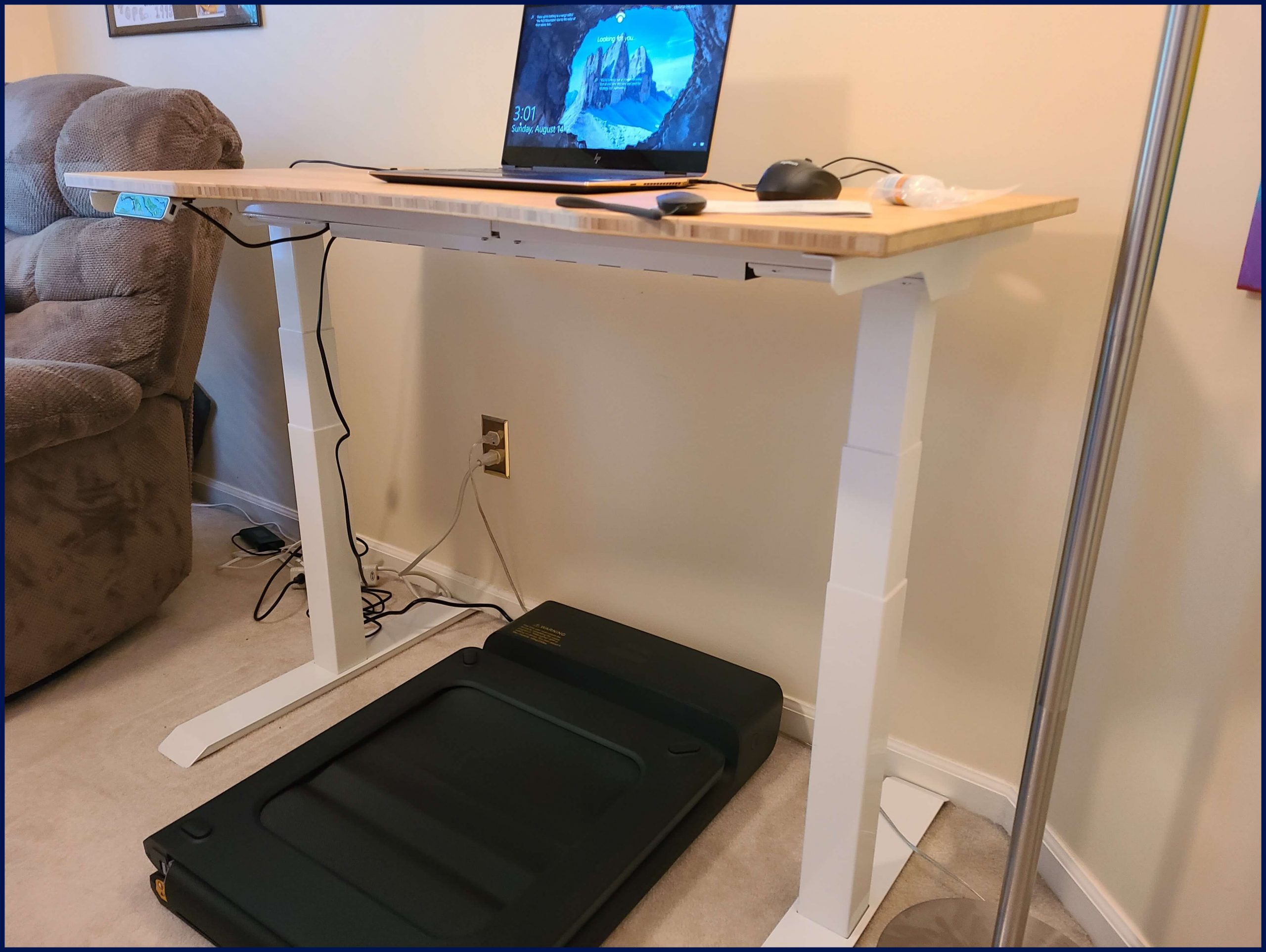 WalkingPad treadmill fully folded