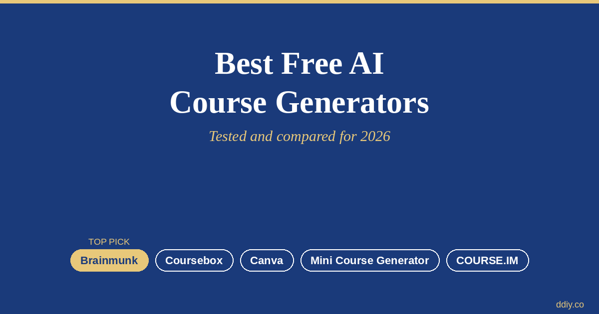 Best Free AI Course Generators in 2026 (Tested + Compared)