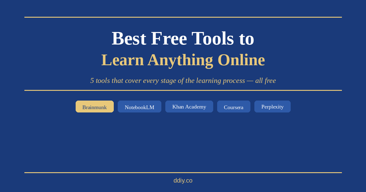 best free tools to learn anything online