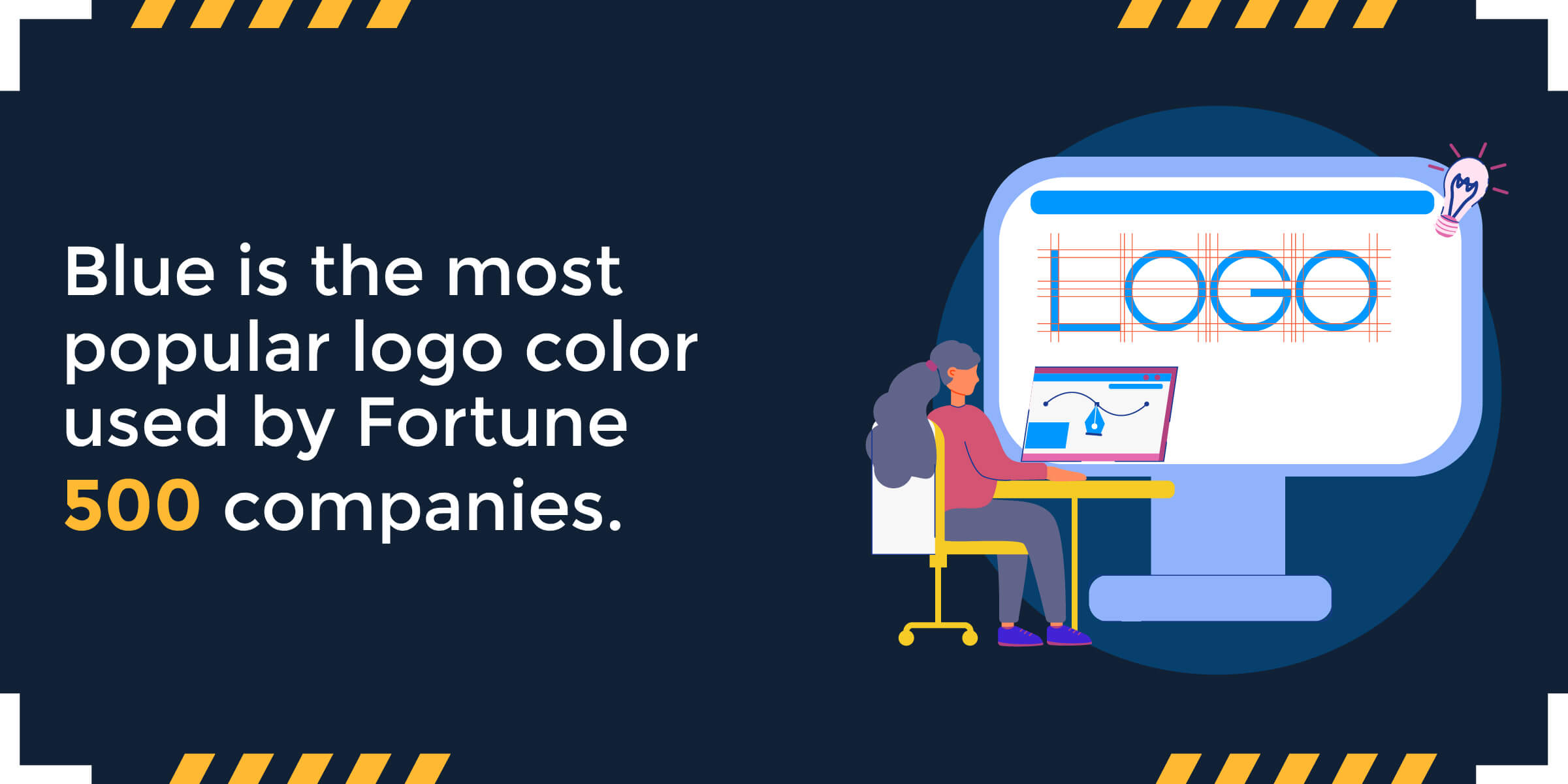 blue is the most popular logo color