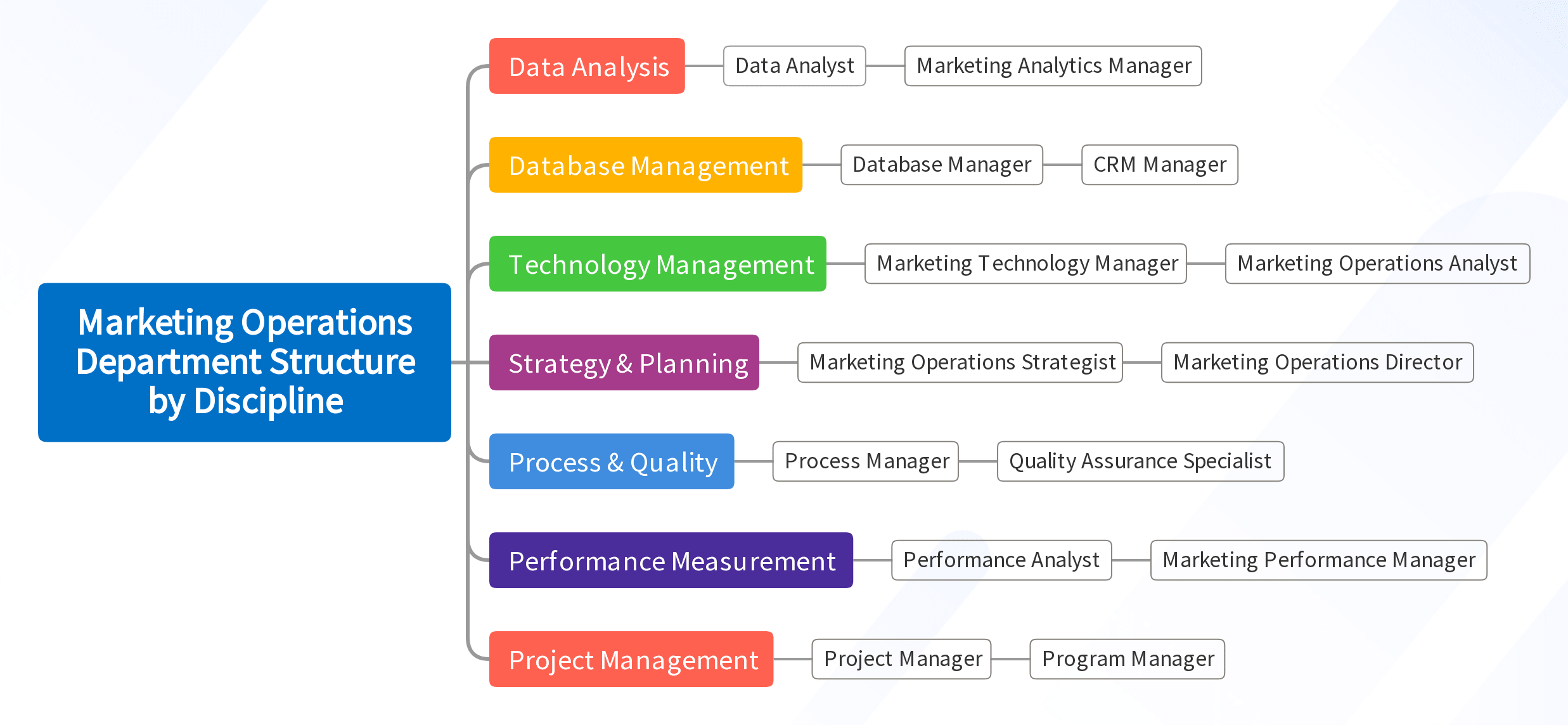 Marketing Operations Department Structure by Discipline