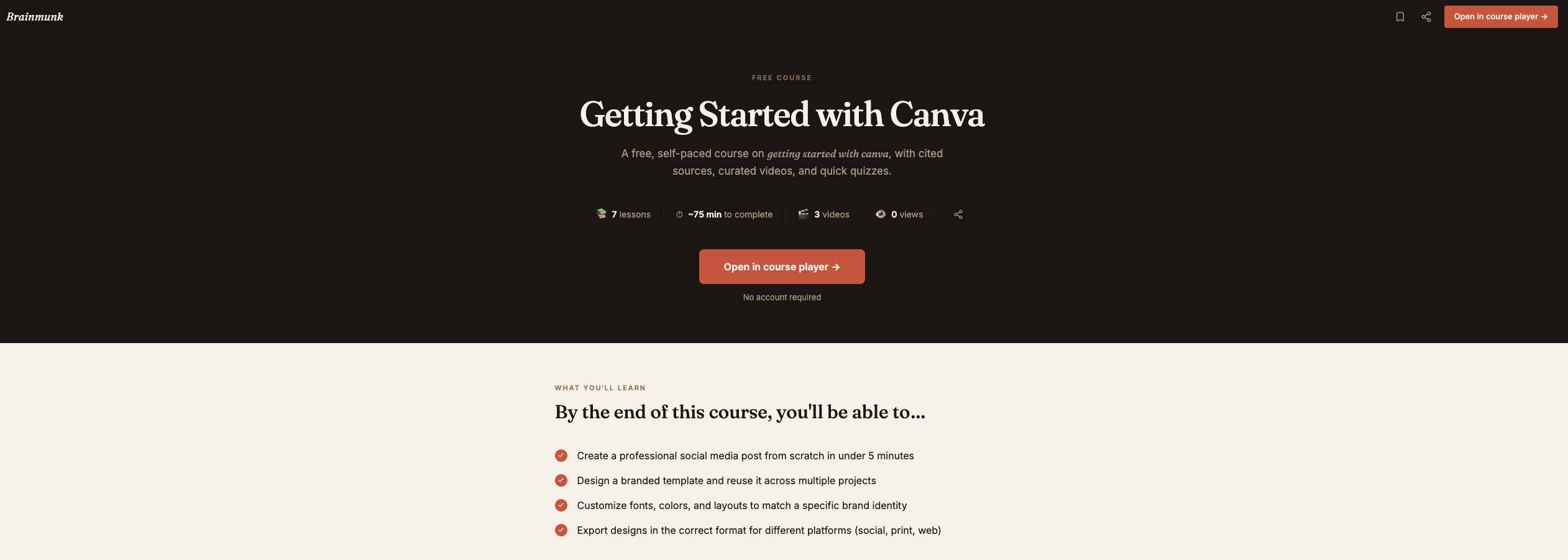 Brainmunk Canva course