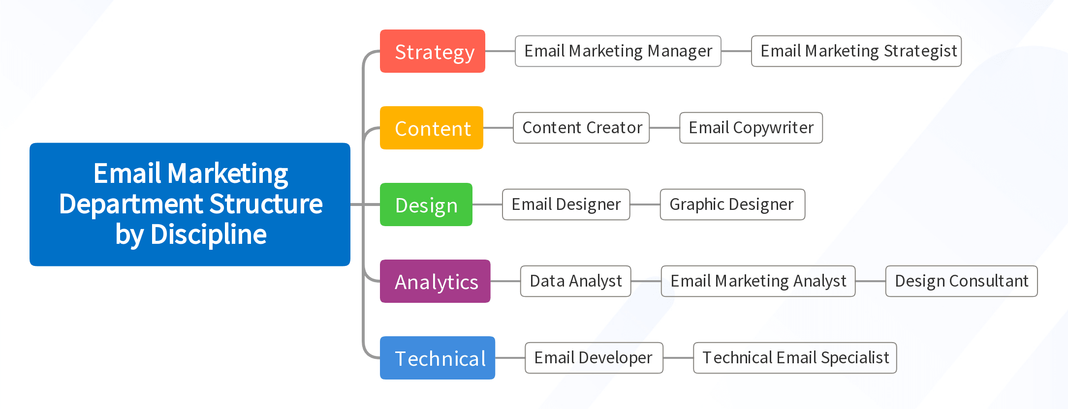 Email Marketing Department Structure by Discipline