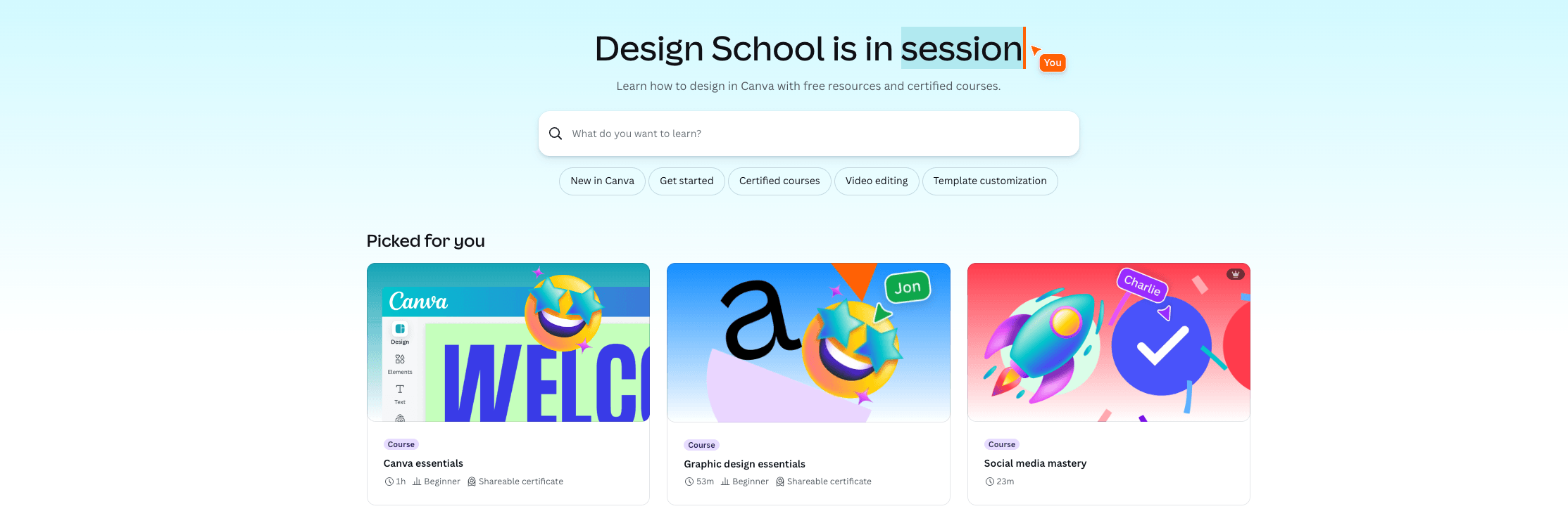 Canva Design School Canva Essentials course
