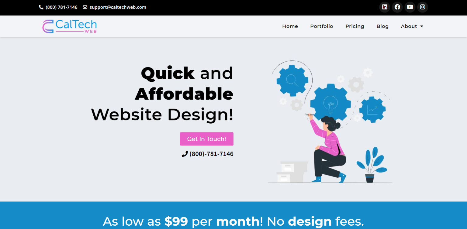 Cheap WordPress Website Design - Caltech