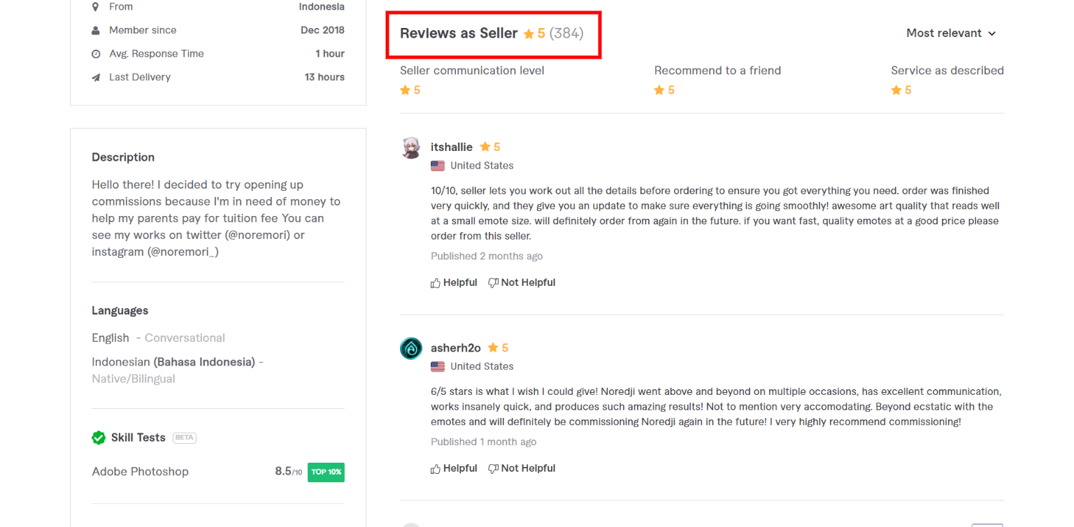 Fiverr Twitch - Check Reviews