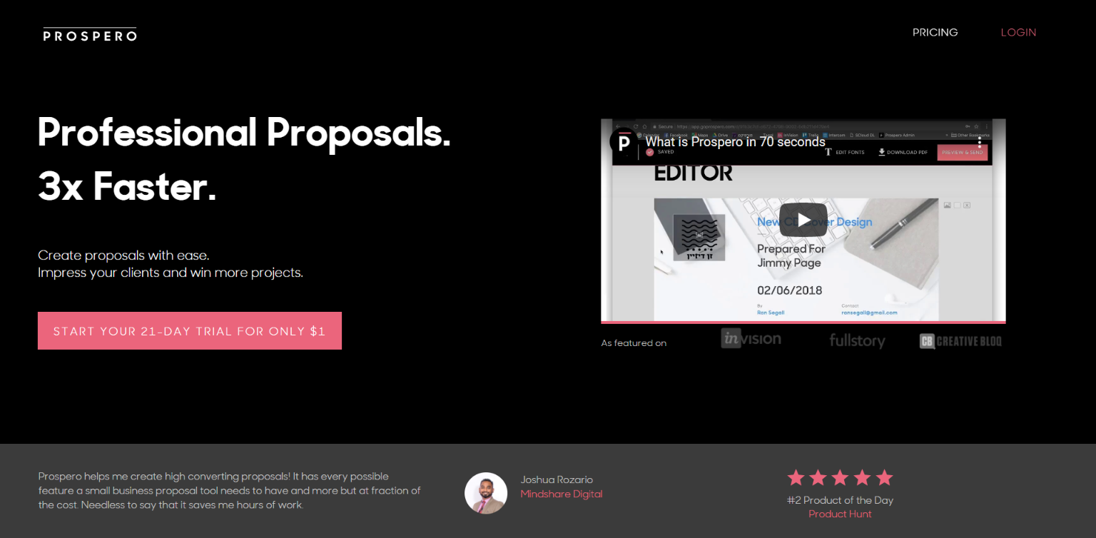 Online Proposal Software - Prospero