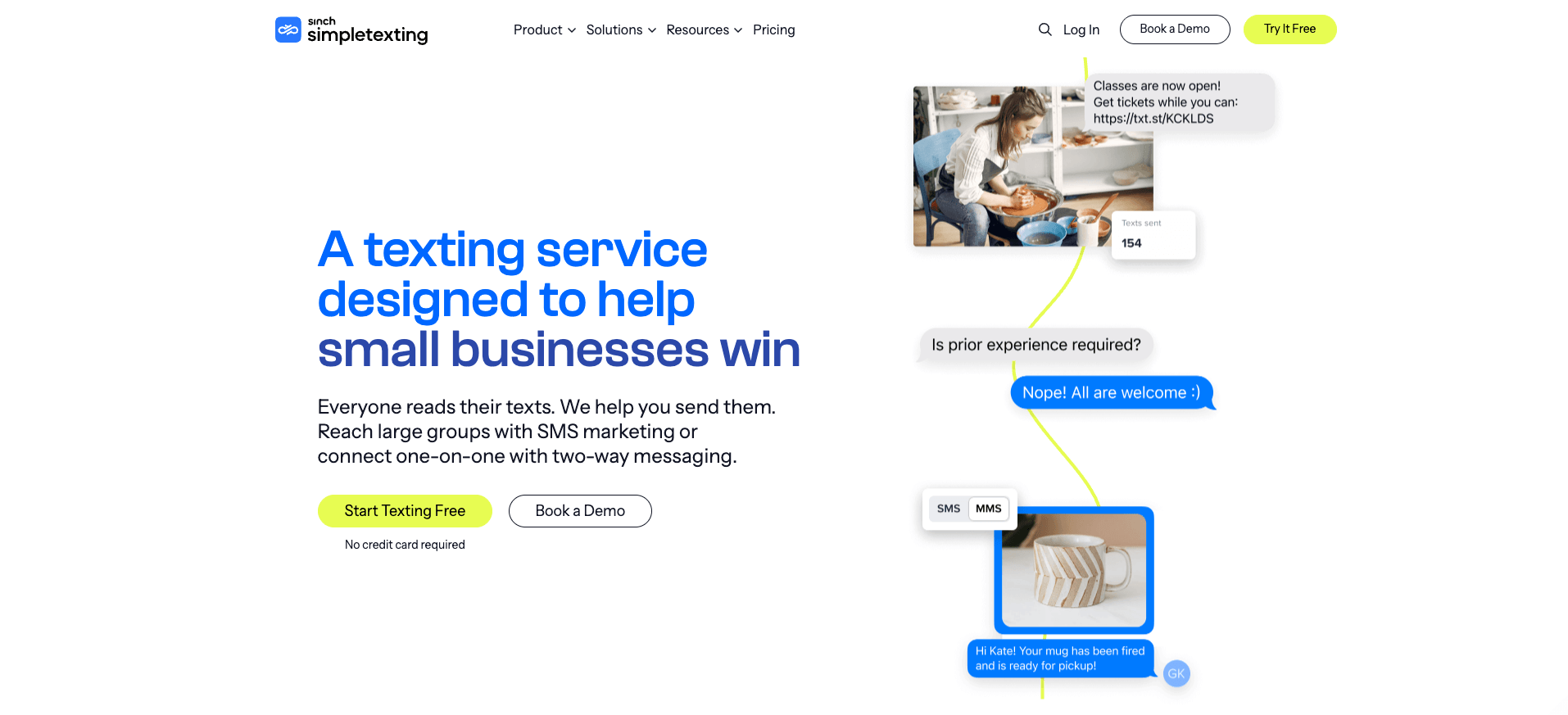 simpletexting dashboard