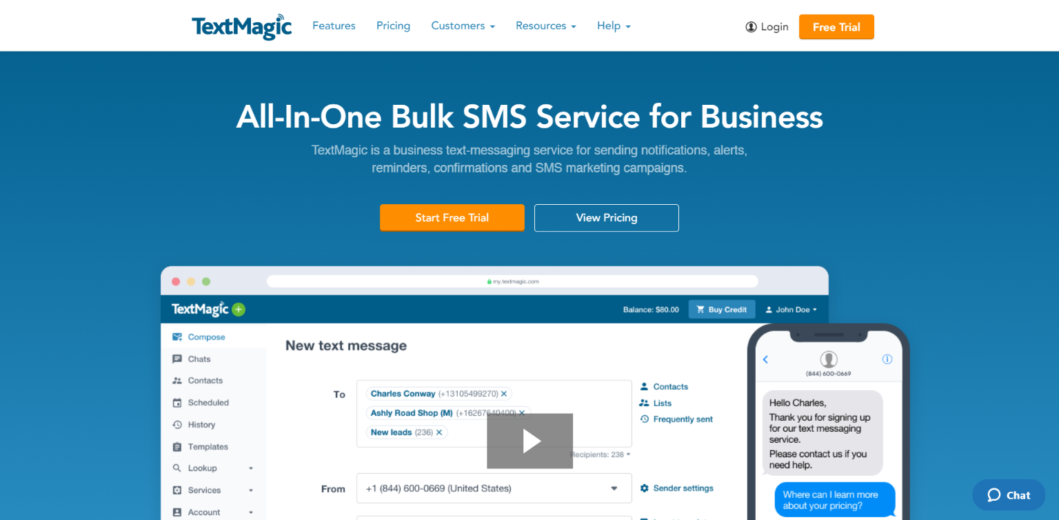 SMS Marketing Software - TextMagic