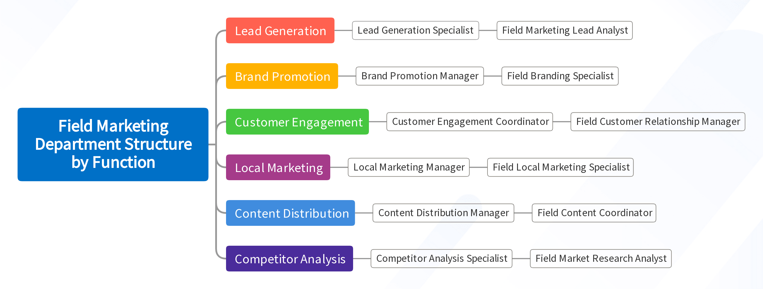 Field Marketing Department Structure by Function
