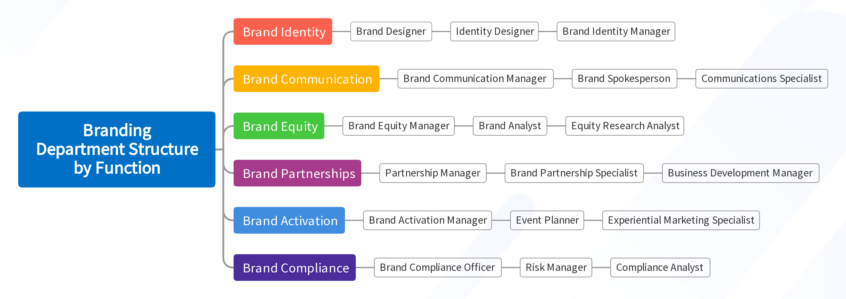 Branding Department Structure by Function